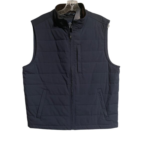 Tailor Vintage Mens Quilted Vest Size Medium Dark Navy Blue - Picture 1 of 7
